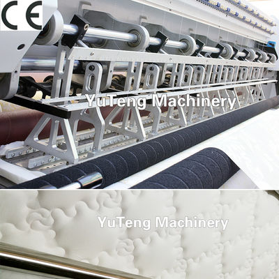 Macchina per trapuntatura multi-ago da 2450 mm con velocità di 1200 giri/min e spessore di 80 mm per la produzione di materassi